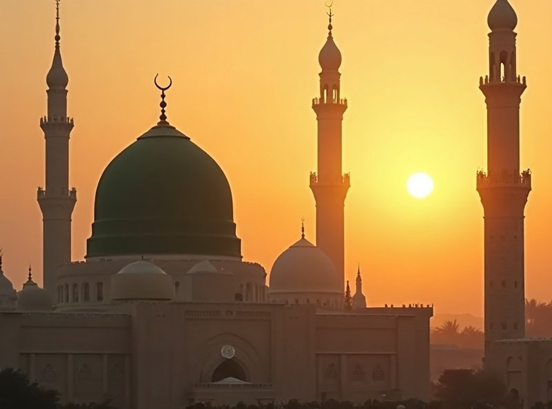 المسجد النبوي والقبة الخضراء في المدينة المنورة ضمن برنامج العمرة